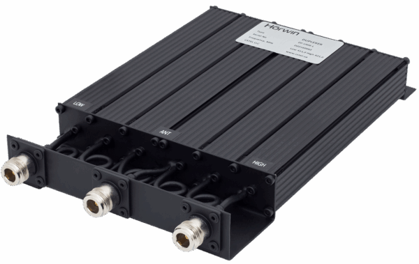 HORWIN DF-UM6-SL — Малогабаритний дуплексний фільтр, 400-470 МГц, 50 Вт, рознос 8-12 МГц