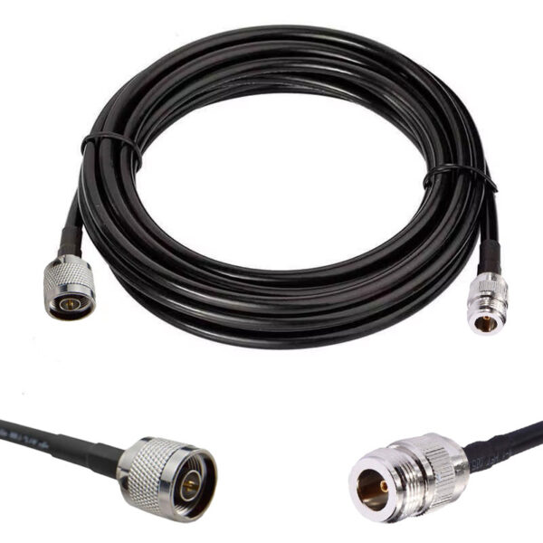 Готова кабельна збірка N male – N female, з використанням ВЧ кабеля RG-58 C/U довжиною 10 метрів