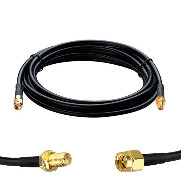 Готова кабельна збірка SMA male - SMA female, з використанням ВЧ кабеля RG-58 C/U довжиною 5 метрів