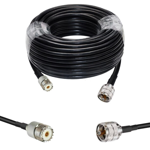 Кабель RG-58U довжина 20 метрів з роз'ємами PL-PL