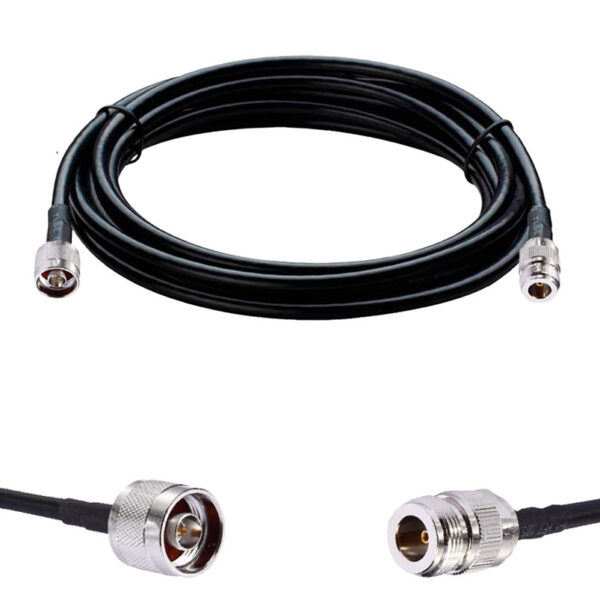 Готова кабельна збірка N male – N female, з використанням ВЧ кабеля RG-58 C/U довжиною 5 метрів