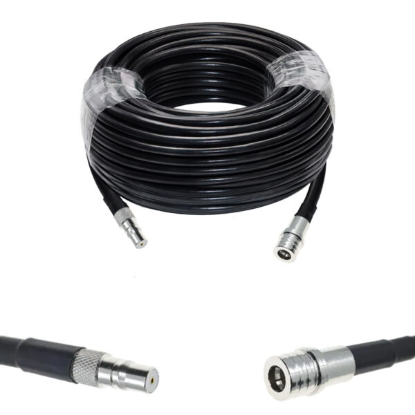 Готова кабельна збірка QMA male – QMA female, з використанням ВЧ кабеля RG-58 C/U довжиною 20 метрів