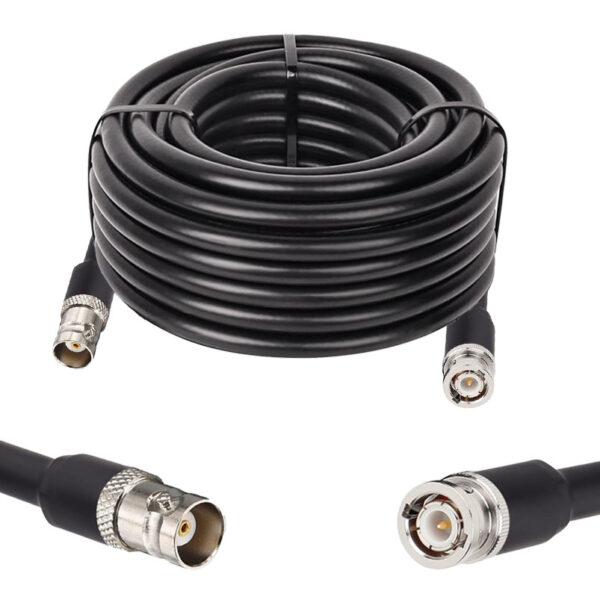 Готова кабельна збірка  BNC male або  BNC female, з використанням ВЧ кабеля LMR400 довжиною 15 метрів
