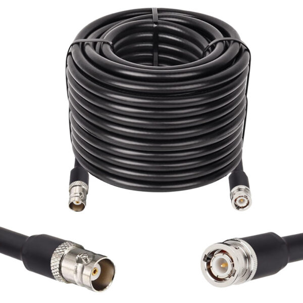 Готова кабельна збірка BNC male або BNC female, з використанням ВЧ кабеля RG-213U довжиною 30 метрів