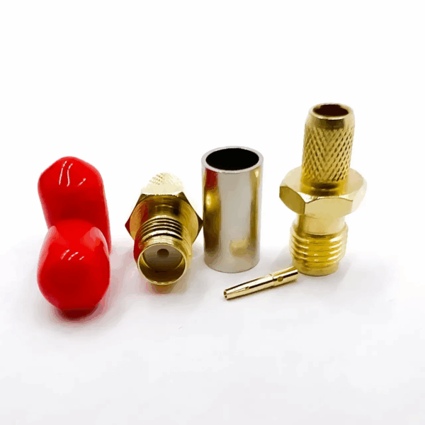 Високочастотний штировий роз'єм SMA female 6 crimp (під обтискання)