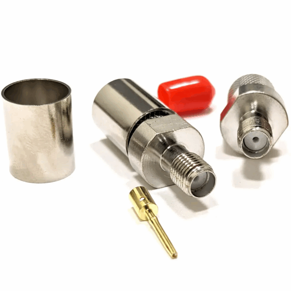 Високочастотний штировий роз'єм SMA female 9 crimp (під обтискання)