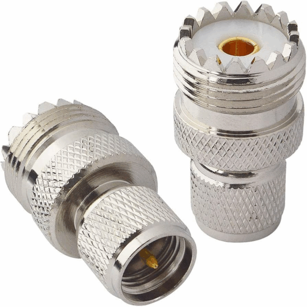 UHF female — UHF-mini male, високочастотний перехідник (конектор "мама" - mini "папа")