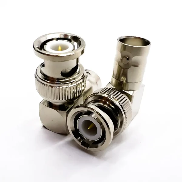 BNC male - BNC female 90° високочастотний перехідник (конектор 90° мама - папа)