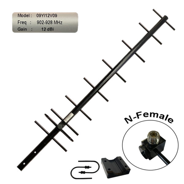 Антена BBT-09YI12V09 спрямована Yagi 12-ти елементна з петльовим вібратором 902-928МГц